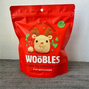 The Woobles Crochet Kit - Ralph the Reindeer - Red